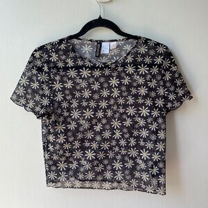 Mesh Daisy Crop Top, Divided H&M: To All The Boys I Loved Before, Size L